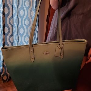 Coach Blue Ombre City Tote